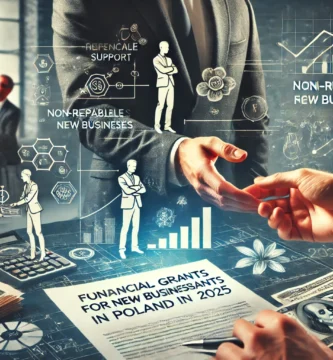 Obraz przedstawiający dwóch mężczyzn rozmawiających i podpisujących umowę