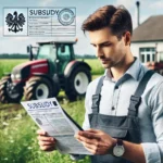 Obraz rolnika czytającego umowę