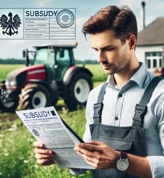 Obraz rolnika czytającego umowę