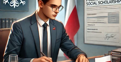 Zdjęcie mężczyzny siedzącego przy biurku i wypełniającego wniosek