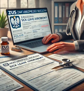 Obraz lekarza przed komputerem wypełniającego szereg dokumentów dotyczących dotacji