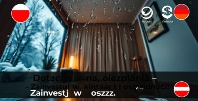 Obraz wnętrza pokoju z zapaloną świecą