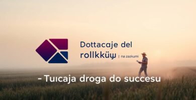 Rozmyte tło obrazu mężczyzny na polu z tytułem artykułu z przodu