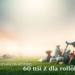 Obraz rolnika czytającego dokumenty na polu