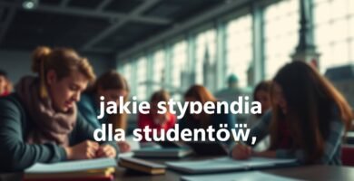 Obraz grupy studentów na rozmytym tle z tytułem artykułu w środku